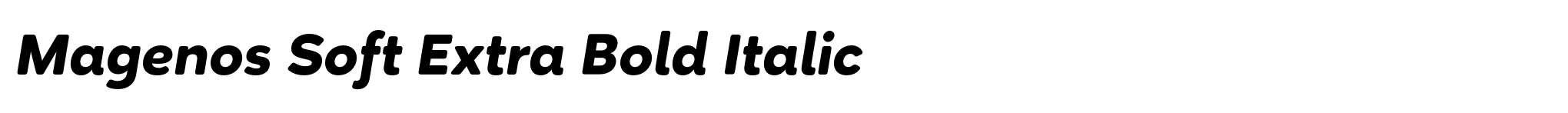 Magenos Soft Extra Bold Italic image